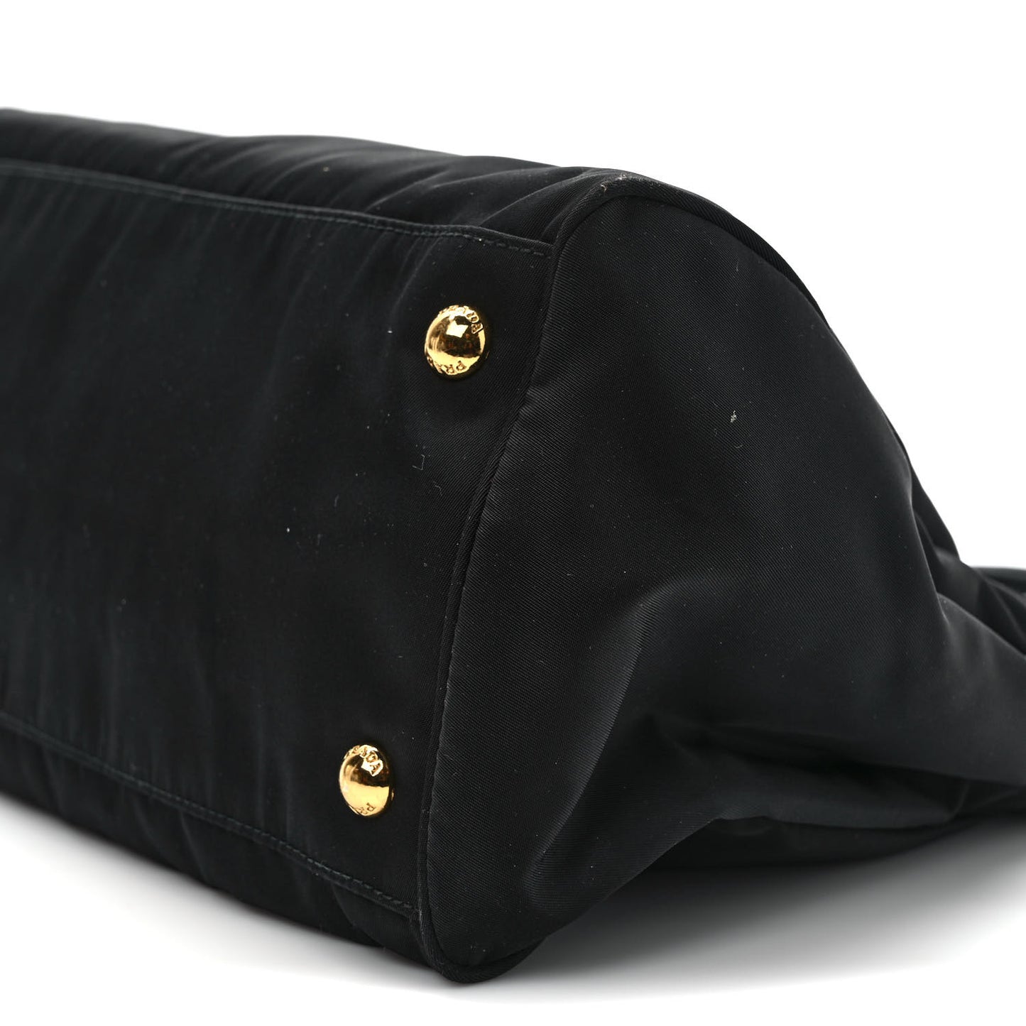 Tessuto Nylon Saffiano Shopping Tote Black