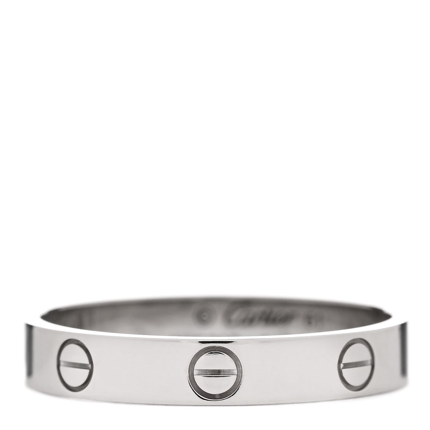 18K White Gold 3.5mm LOVE Wedding Band Ring 61 9.5