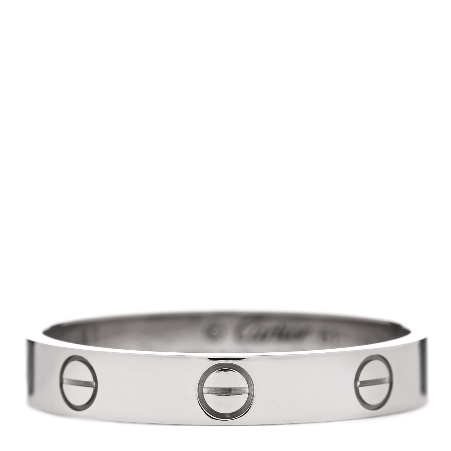 Cartier 18K White Gold 3.5mm LOVE Wedding Band Ring 61 9.5 1 of 5