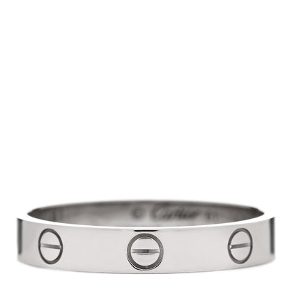 Cartier 18K White Gold 3.5mm LOVE Wedding Band Ring 61 9.5 1 of 5