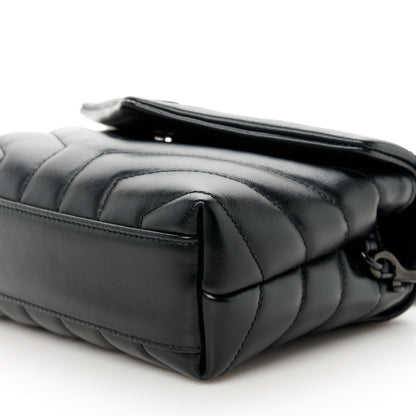 Saint Laurent Calfskin Y Quilted Monogram Monochrome Toy Loulou Crossbody Bag Black 11 of 11