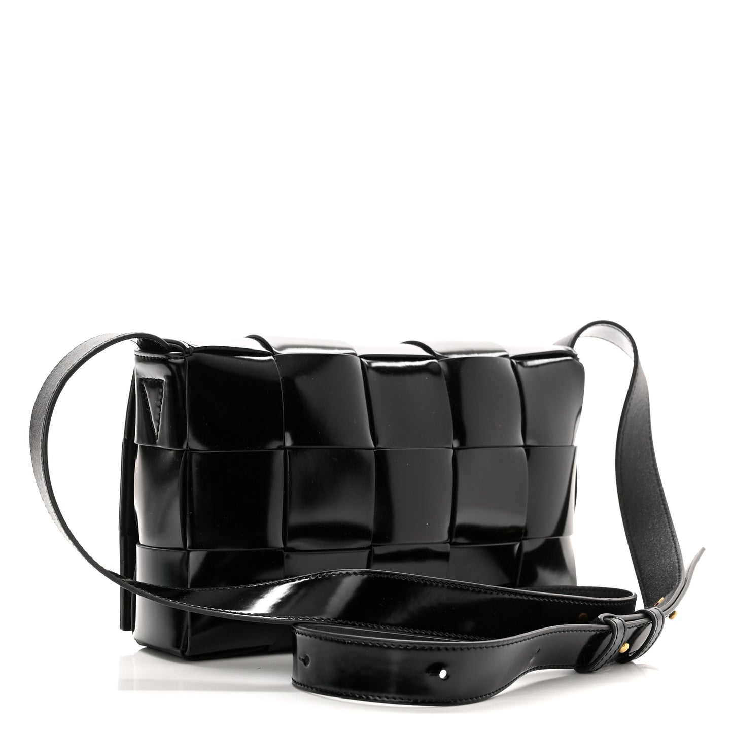 Spazzolato Maxi Intrecciato Cassette Crossbody Bag Black
