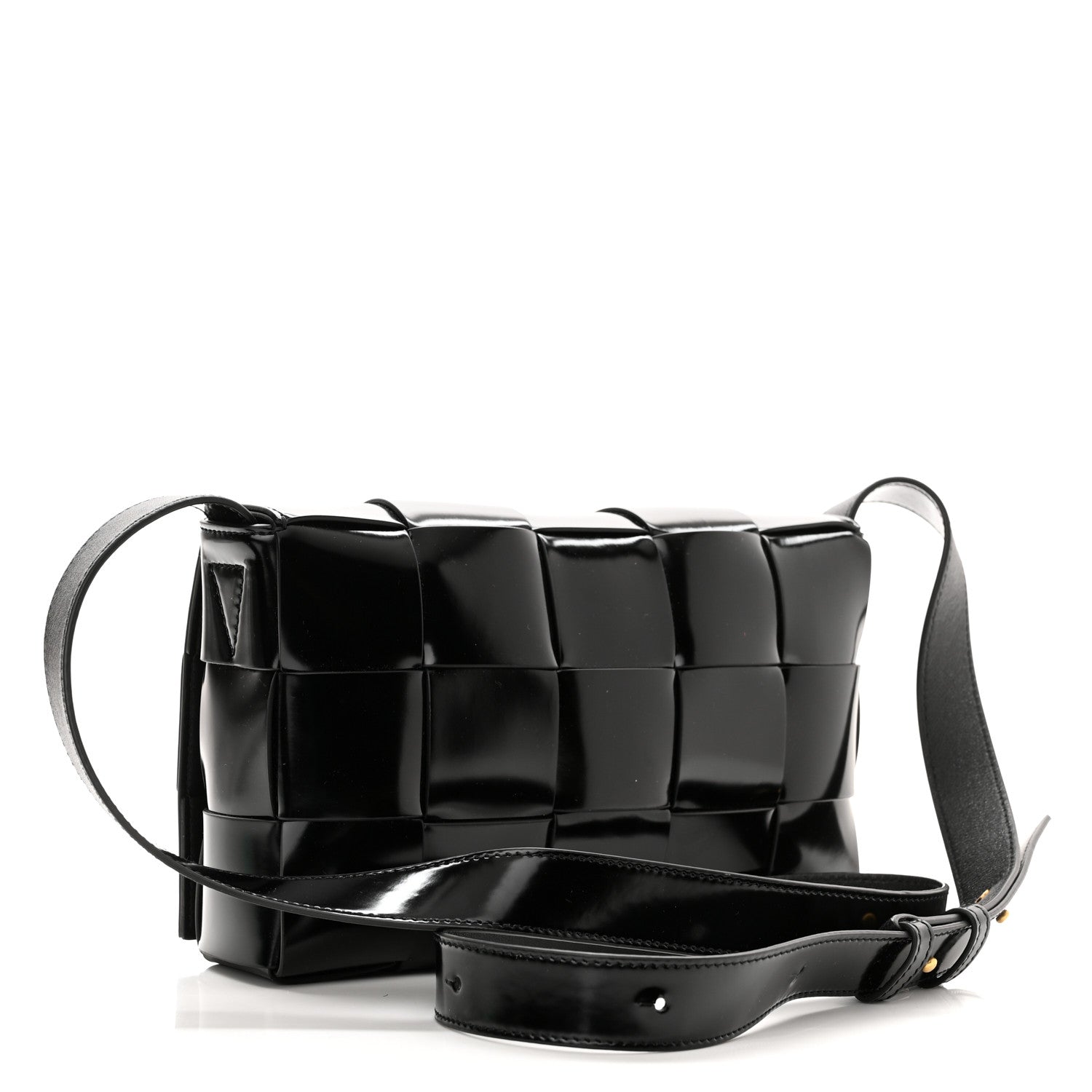 Bottega Veneta Spazzolato Maxi Intrecciato Cassette Crossbody Bag Black 3 of 9