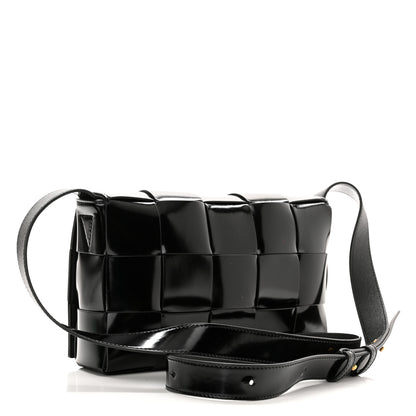 Bottega Veneta Spazzolato Maxi Intrecciato Cassette Crossbody Bag Black 3 of 9