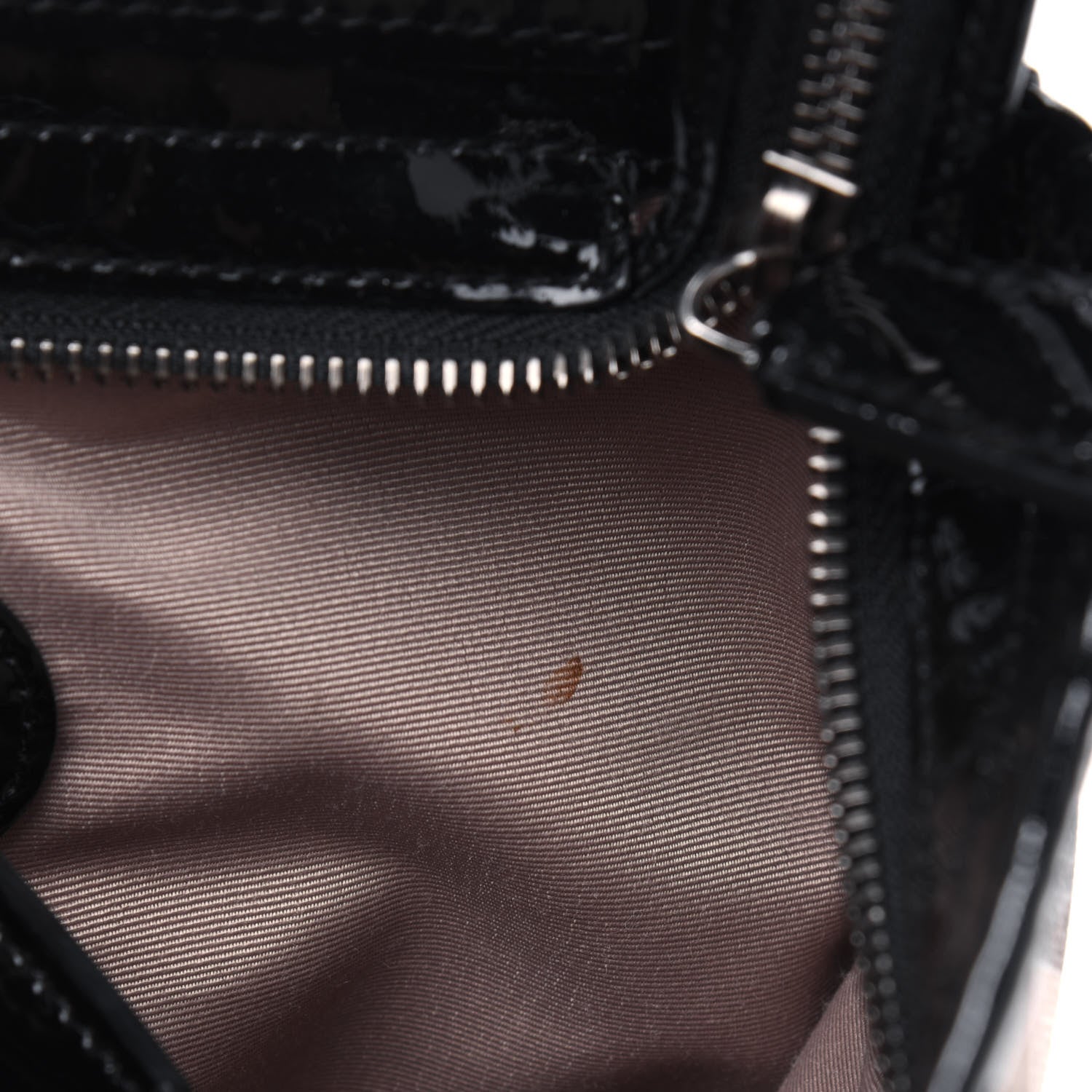 Burberry Nova Check Patent Trim Shopper Tote Black 5 of 7