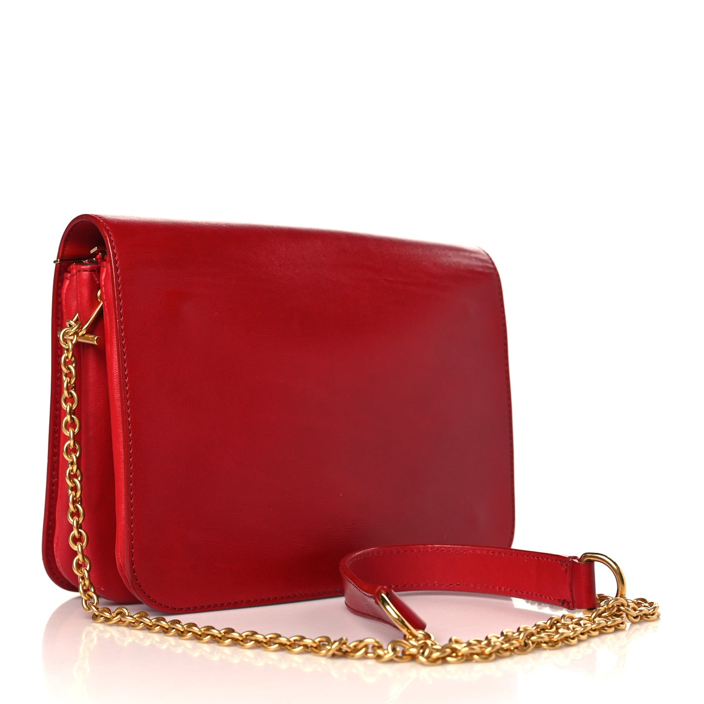 Crossboarded Calfskin Clifton Flap Red