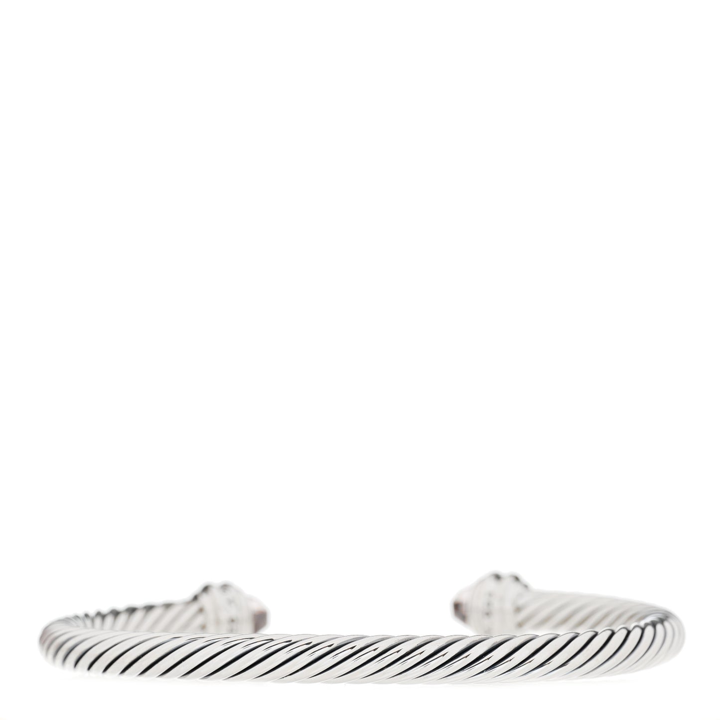 Sterling Silver Diamond Morganite 5mm Cable Classics Bracelet