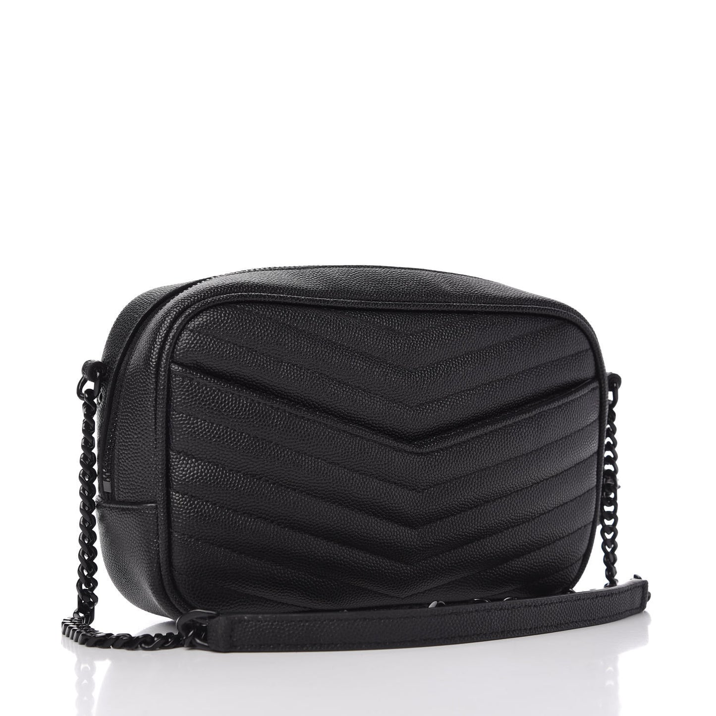 Grain De Poudre Matelasse Monogram Mini Lou Camera Bag Black