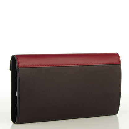 Celine Smooth Calfskin Pocket Tri-Fold Multifunction Envelope Flap Wallet Dark Rust 3 of 8