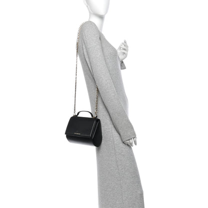 Givenchy Textured Calfskin Mini Pandora Box Chain Crossbody Bag Black 2 of 10