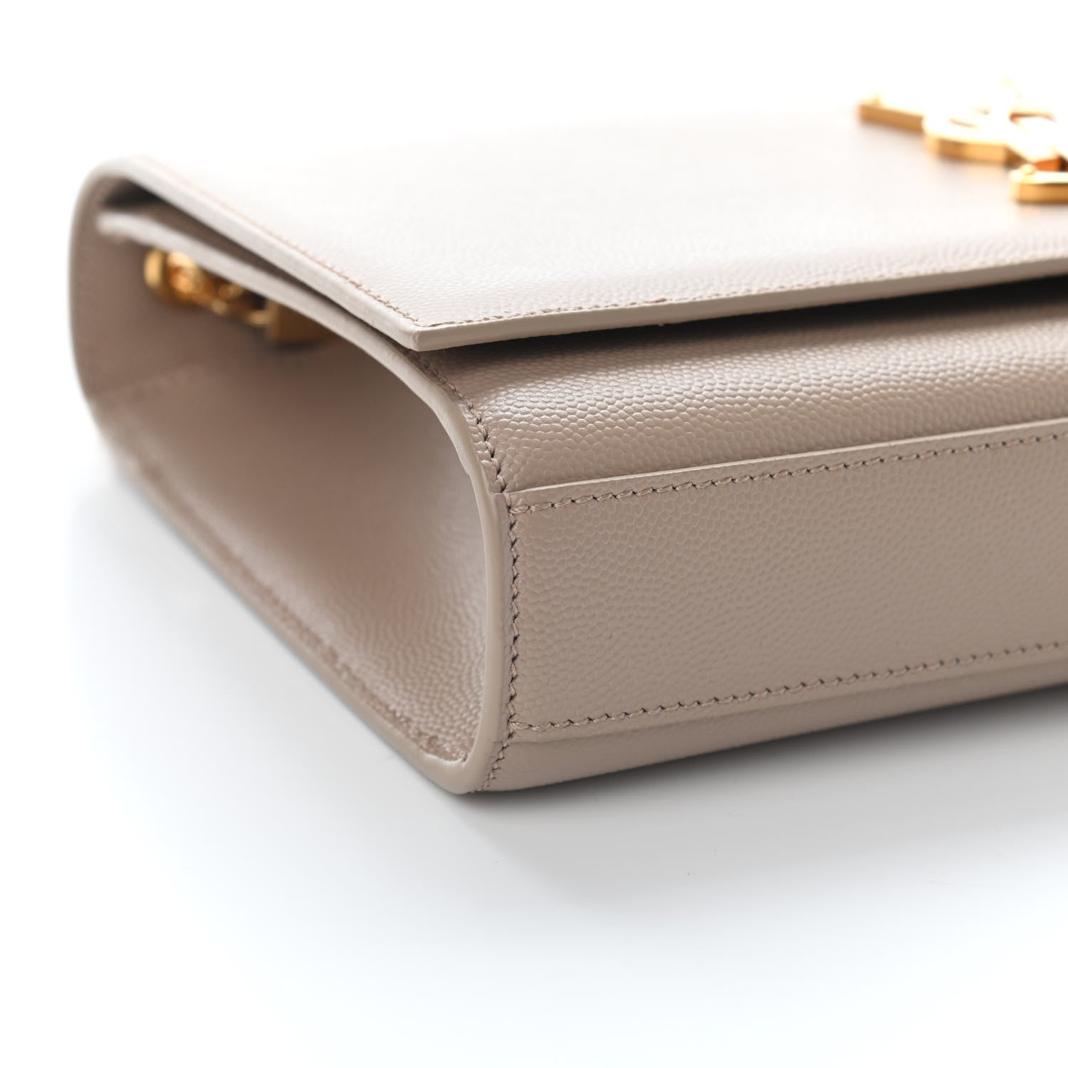 Saint Laurent Grain De Poudre Medium Monogram Kate Satchel Nude Powder 7 of 8