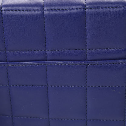 Celine Lambskin Quilted Horizontal Cabas Blue 12 of 15