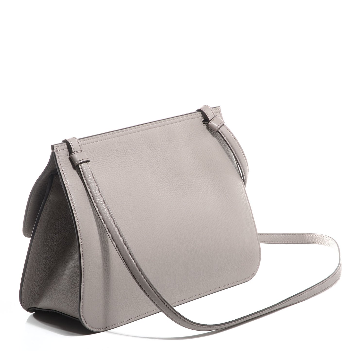 Cellarius Calfskin Medium Bamboo Daily Flap Shoulder Bag Storm Grey