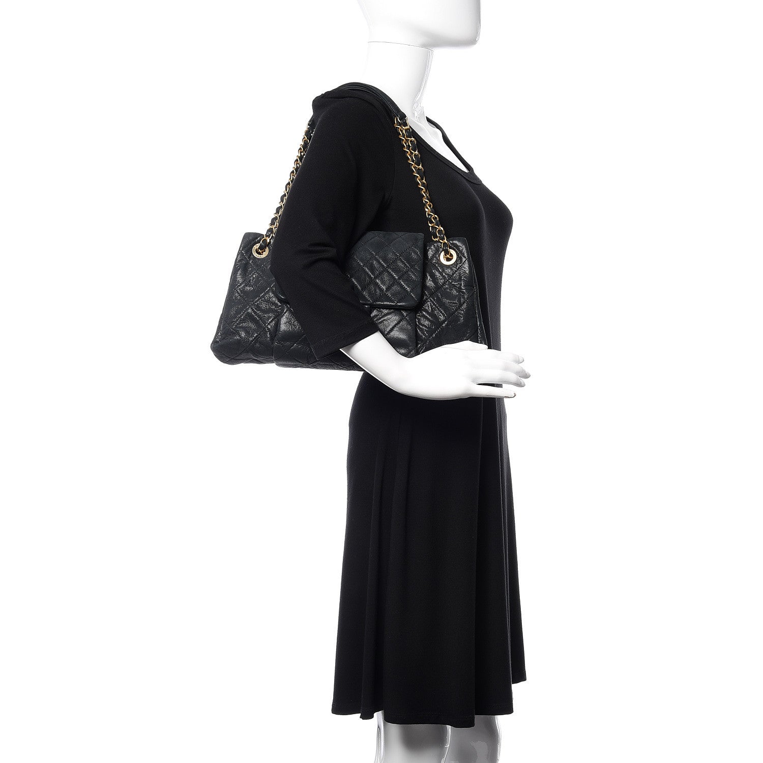 Chanel Iridescent Calfskin Medium Chic Quilt Flap Black 2 of 10