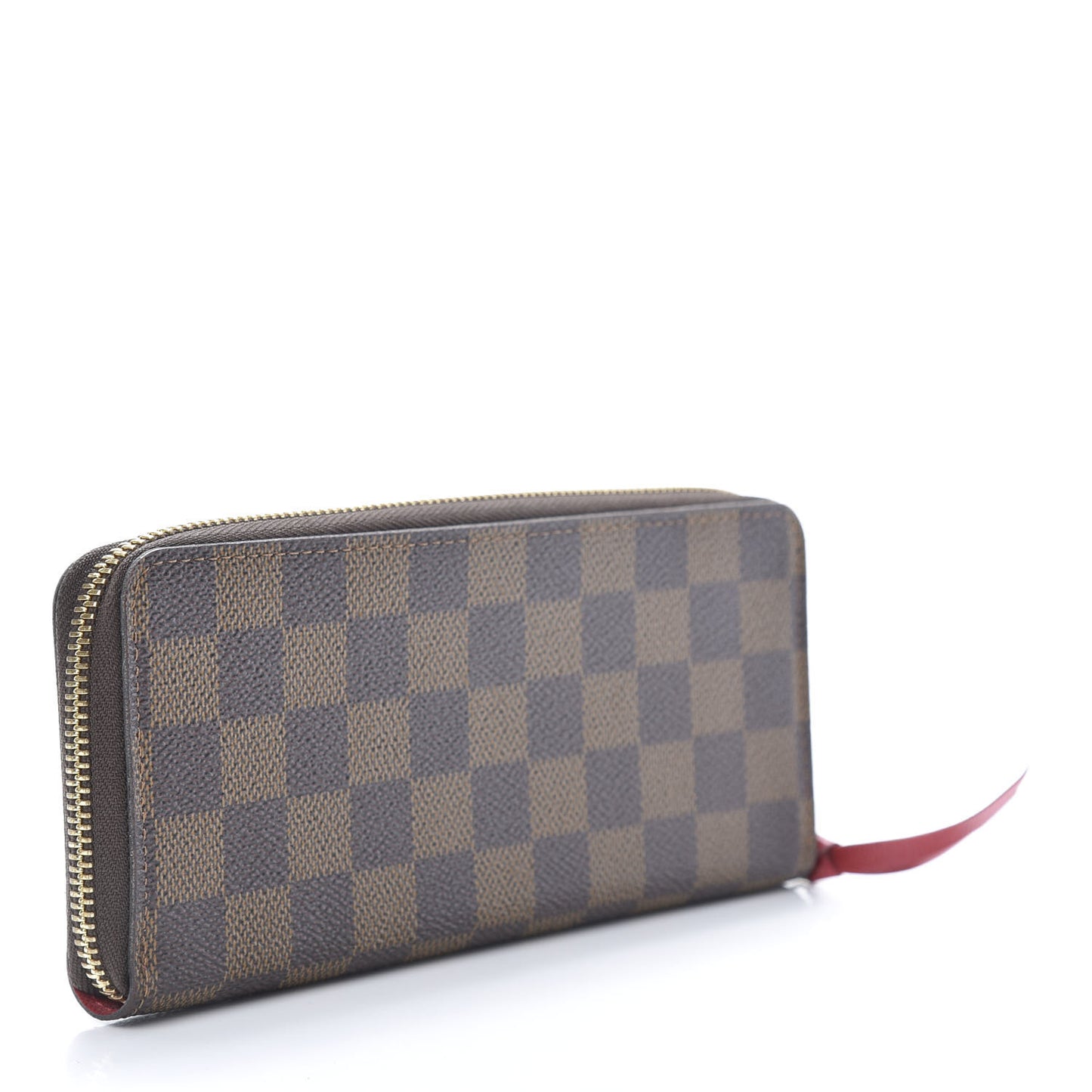 Damier Ebene Clemence Wallet Cherry