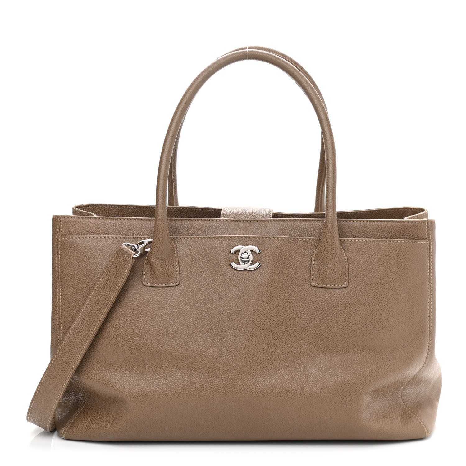 Chanel Calfskin Cerf Executive Shopper Tote Beige 1 of 17