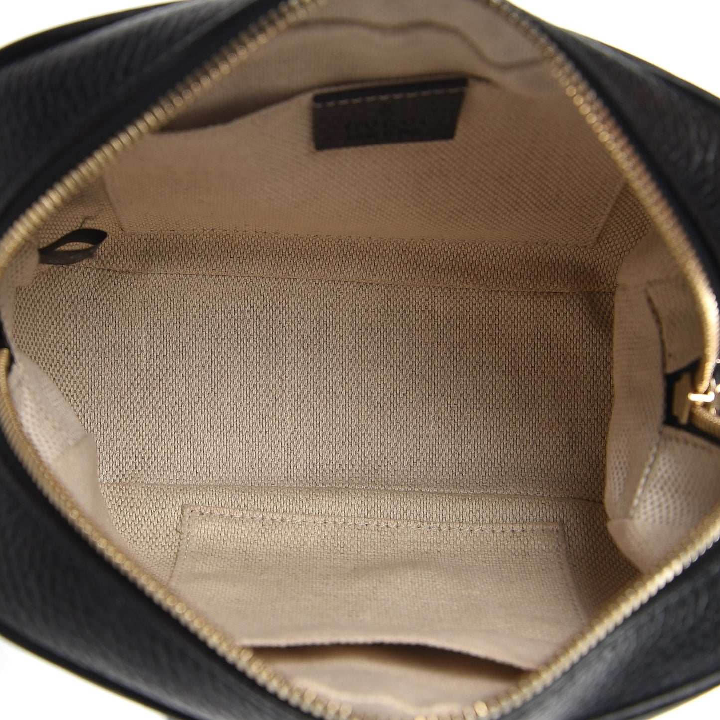 Pebbled Calfskin Small Soho Disco Bag Black