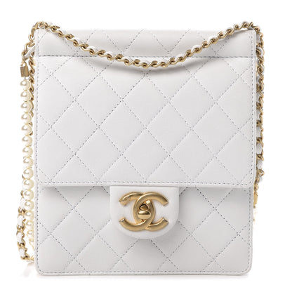 Chanel Lambskin Quilted Chic Pearls Flap White 1 of 11