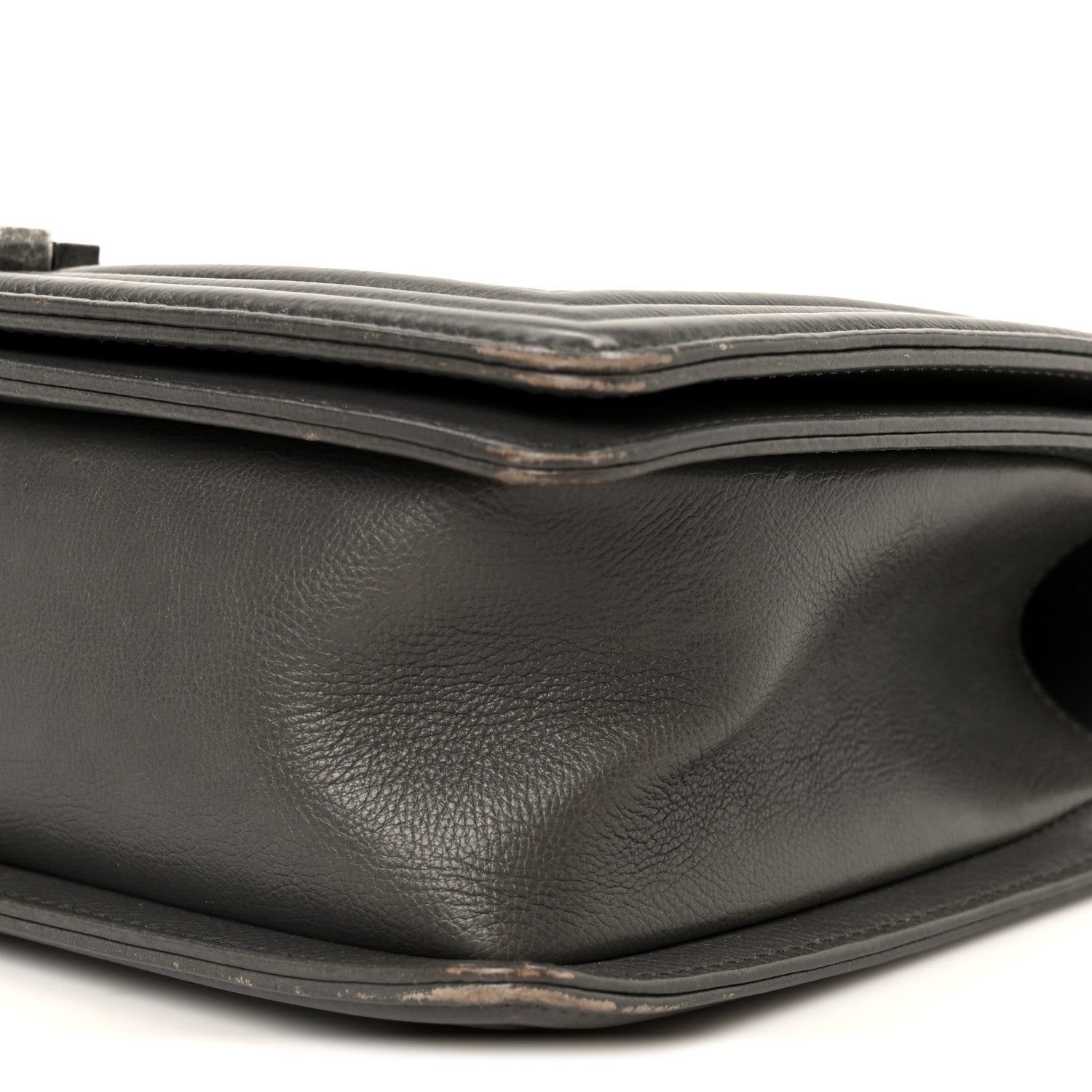 Chanel Calfskin Double Stitch New Medium Boy Flap Grey 9 of 10