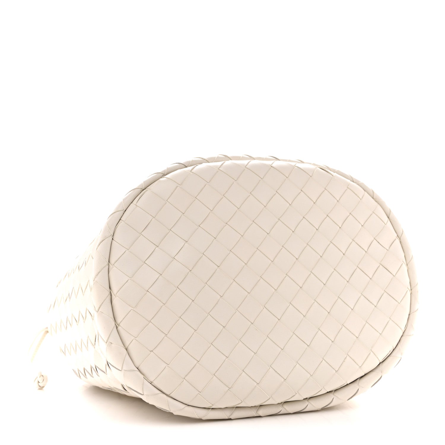 Bottega Veneta Calfskin Intrecciato Small Castello Bucket Bag White 4 of 12