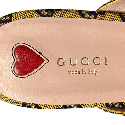 Gucci Monogram Multicolor Malaga Kid Horsebit Womens Princetown Slippers 40.5 Yellow Blue 8 of 9