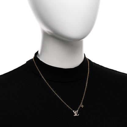 Louis Vuitton Metal Crystal LV Iconic Necklace Gold 2 of 7