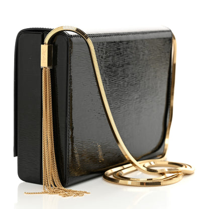 Saint Laurent Patent Monogram Small Kate Slide Chain Crossbody Box Bag Black 3 of 12