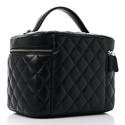 Chanel Lambskin Quilted Large Vanity Pouch Black 4 of 13