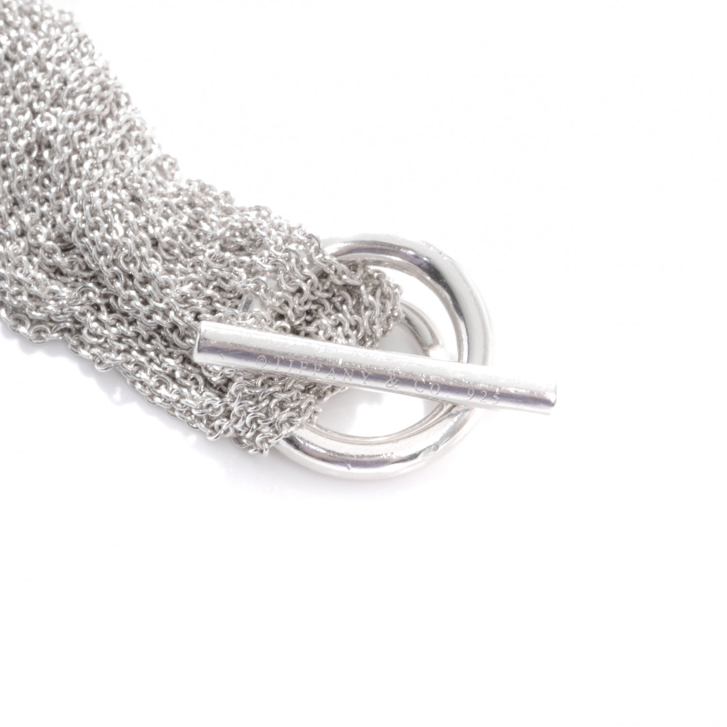 Tiffany Sterling Silver Heart Mesh Bracelet 4 of 5