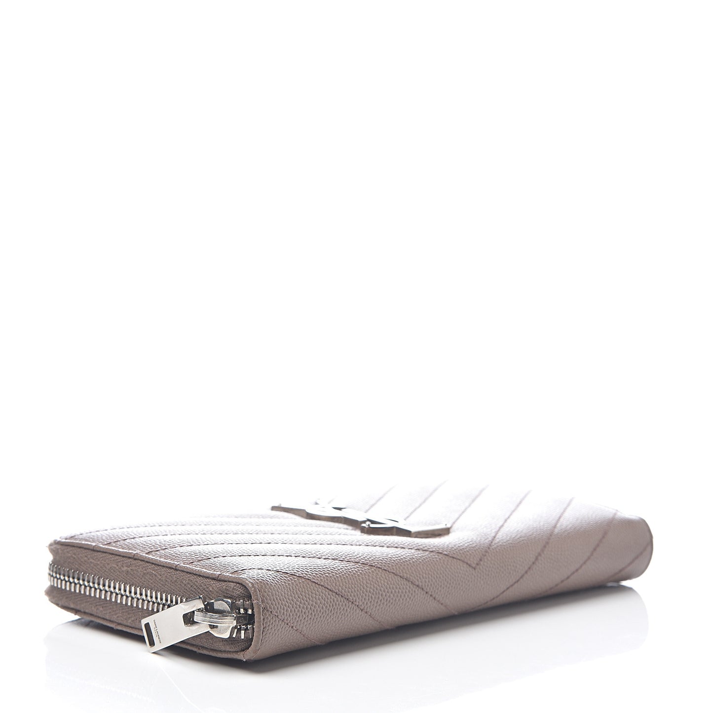 Grain De Poudre Matelasse Chevron Monogram Zip Around Wallet Fard