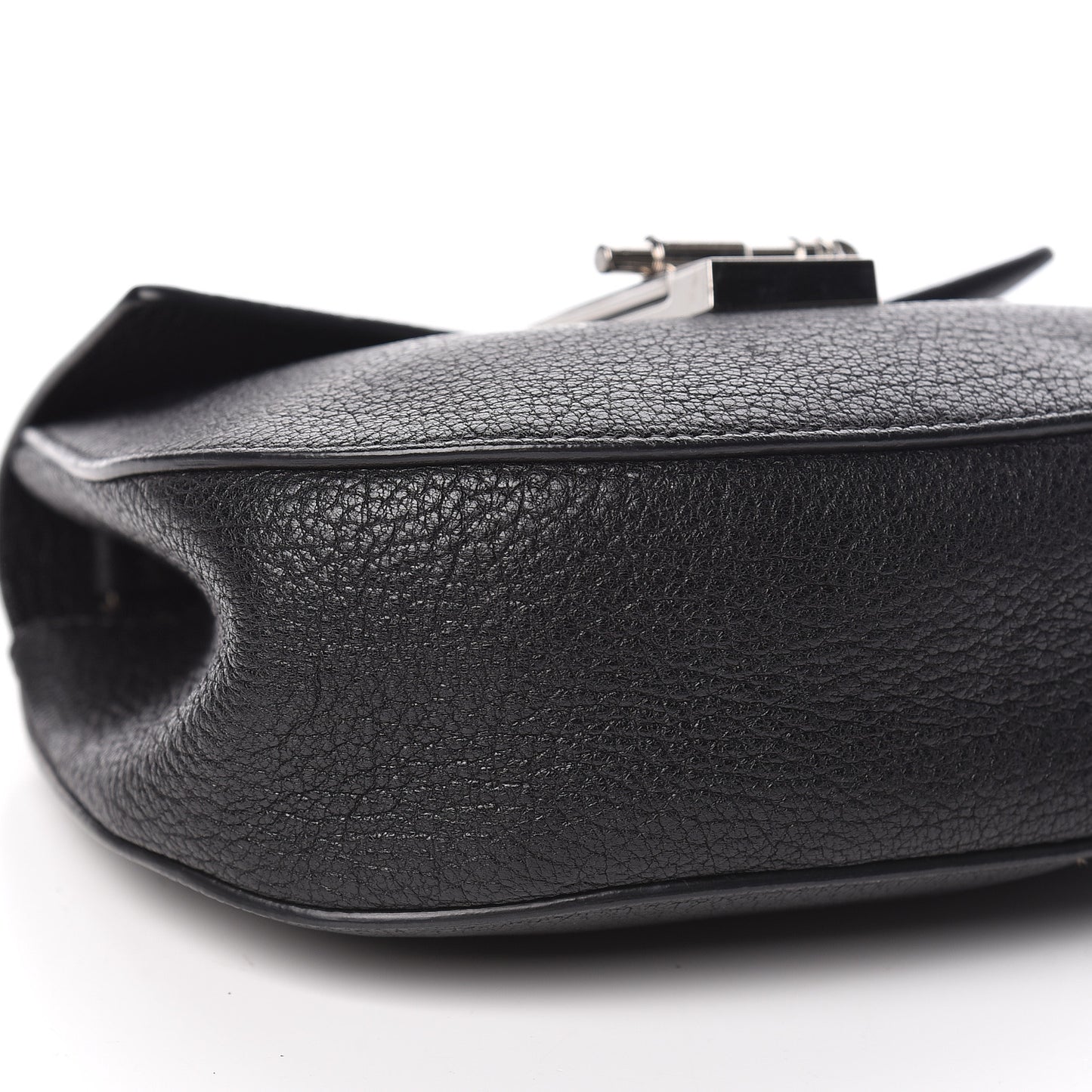 Grained Lambskin Mini Drew Shoulder Bag Black