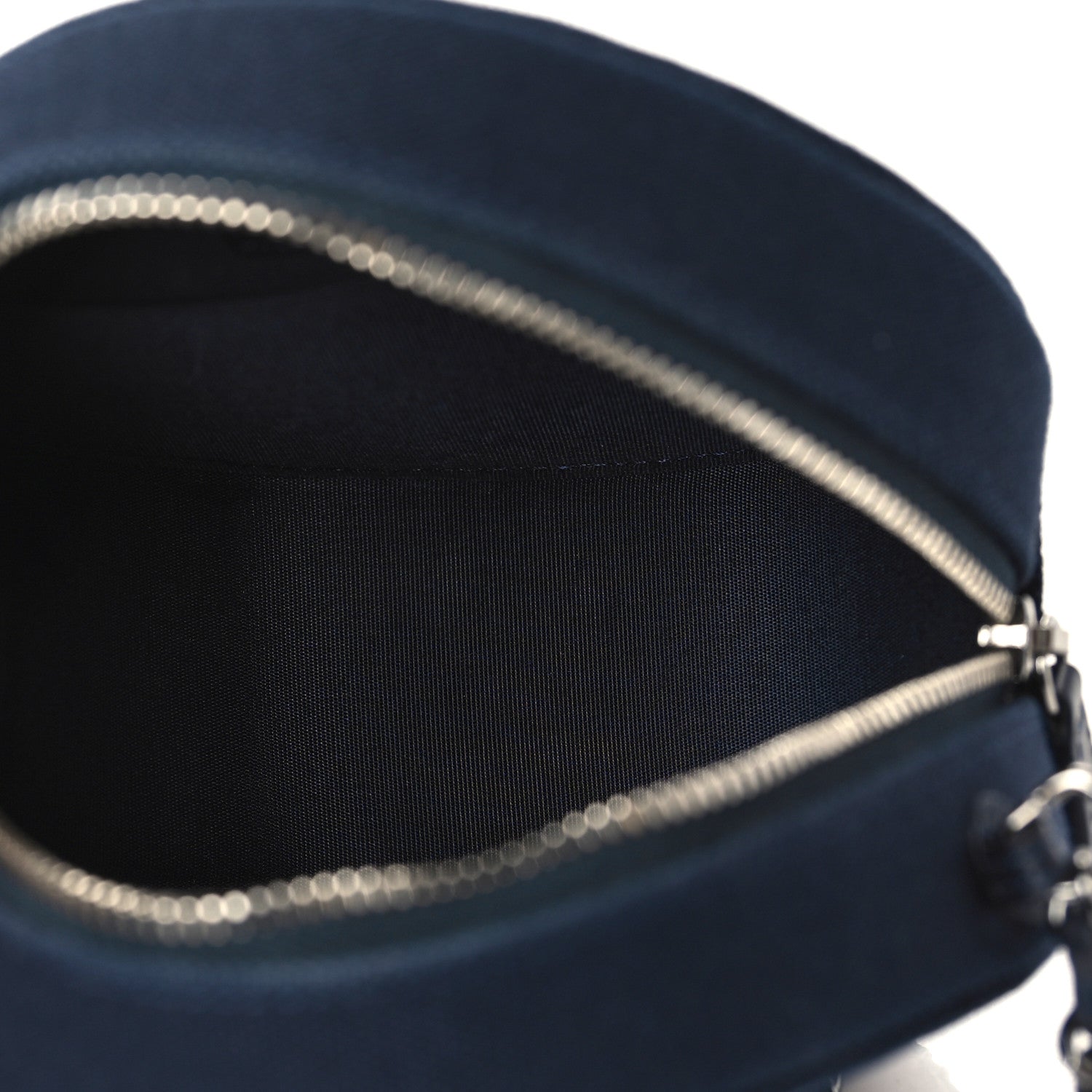 Chanel Canvas CC Studded Round Clutch With Chain Navy 4 of 8