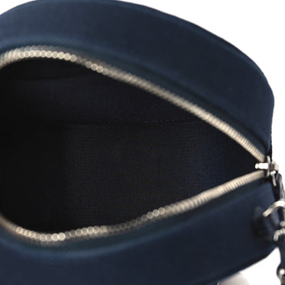 Chanel Canvas CC Studded Round Clutch With Chain Navy 4 of 8