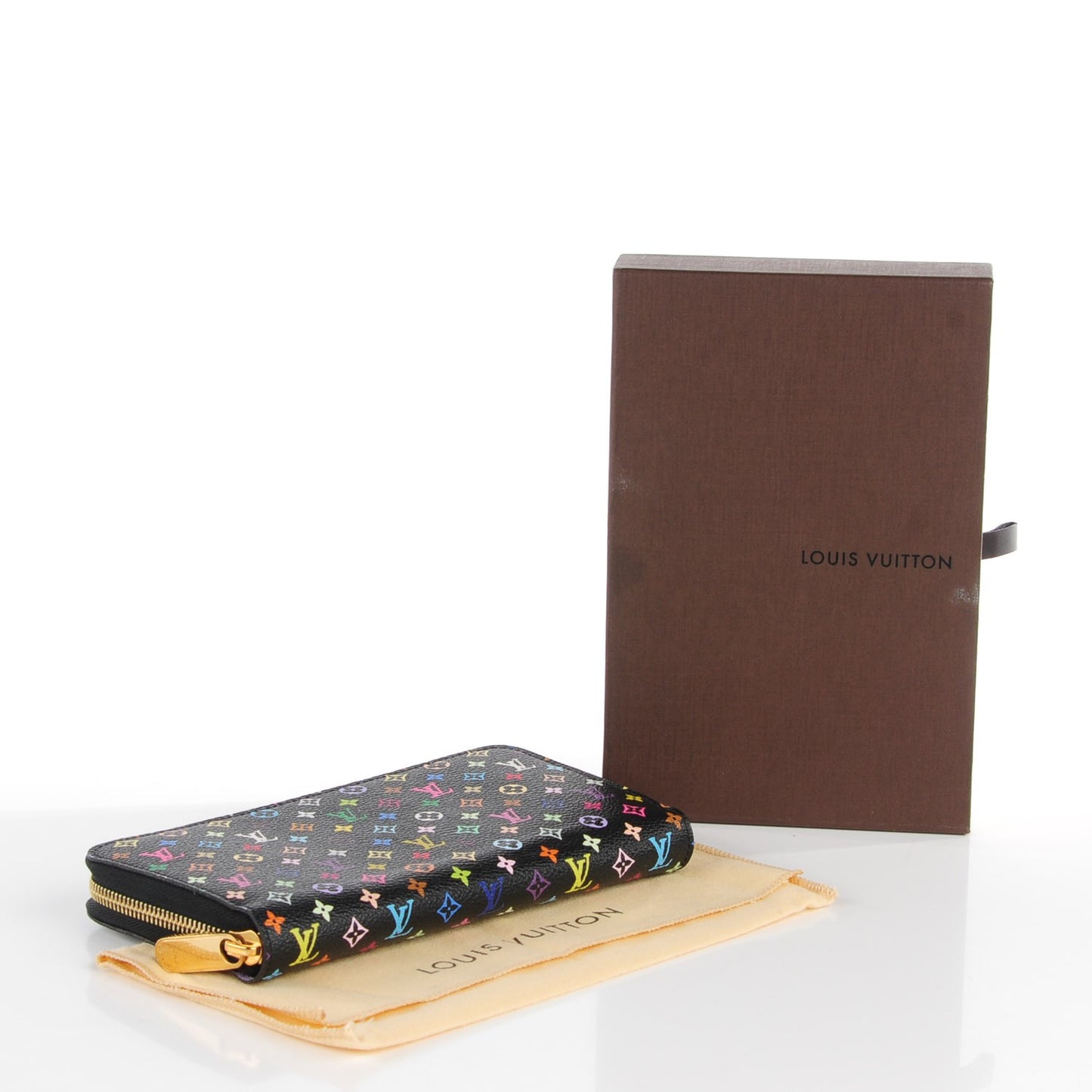 Monogram Multicolor Zippy Wallet Black Violet