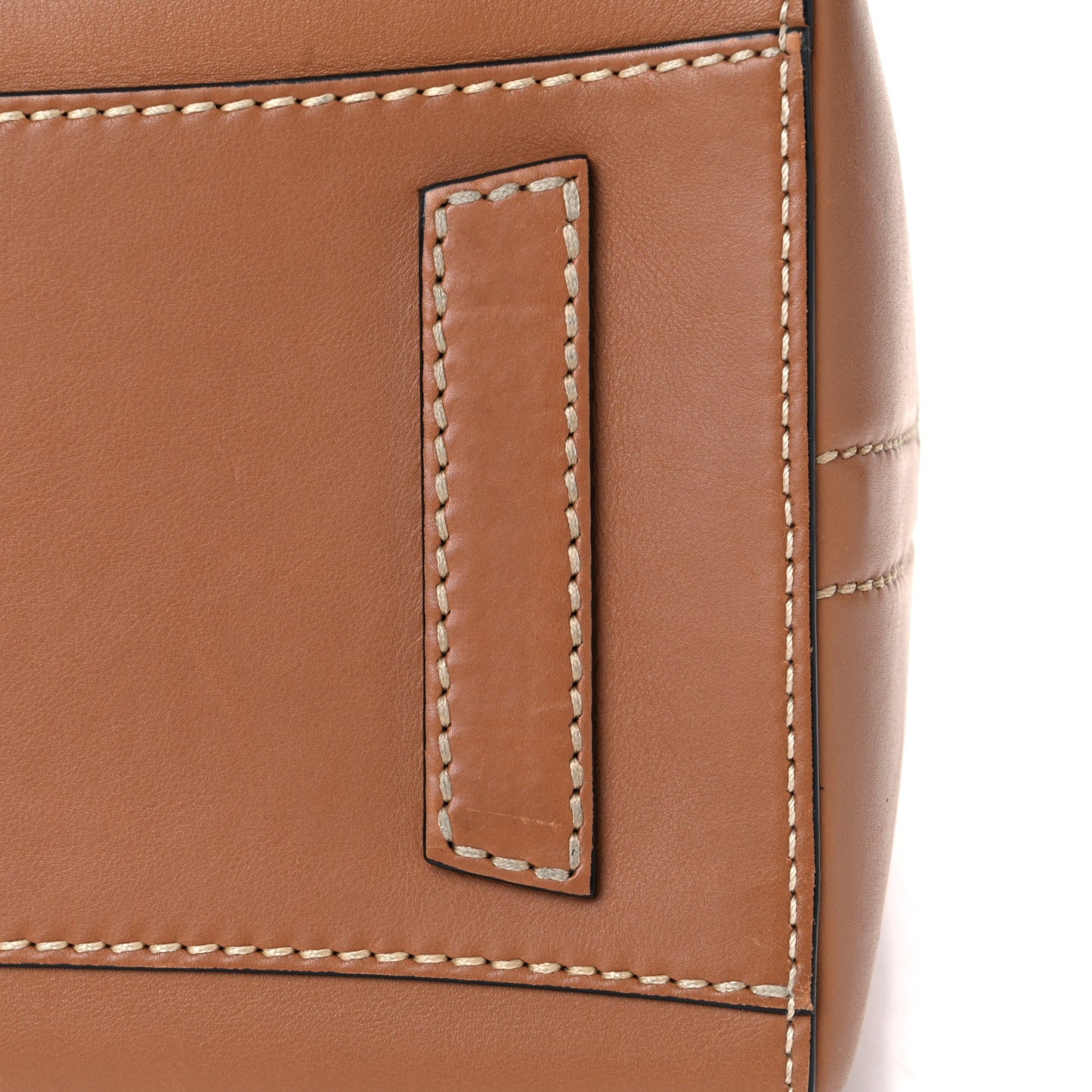 Calfskin Contrast Topstitch Medium Antigona Cognac