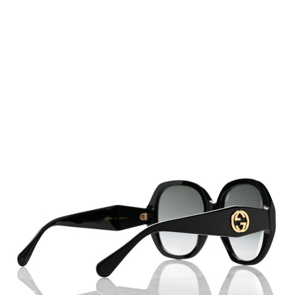 Gucci Acetate Round Frame Sunglasses GG0796S Black 4 of 8