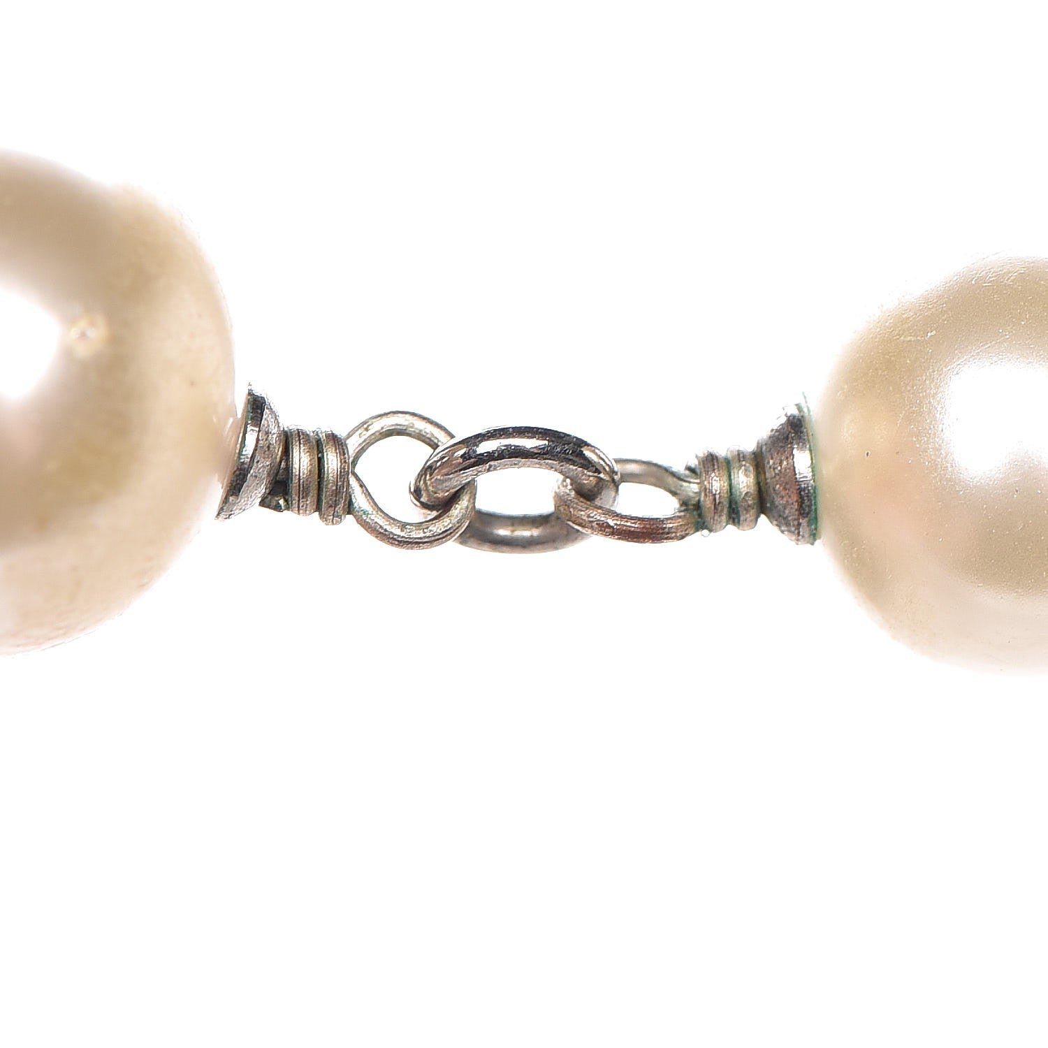 Chanel Crystal Pearl CC Long Necklace Silver 16 of 19