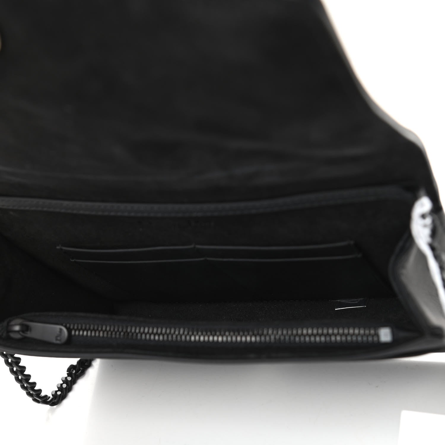 Christian Dior Ultra Matte Calfskin Diorama Wallet on Chain Pouch Black 4 of 5