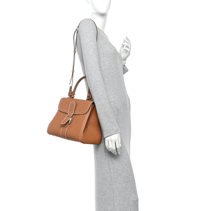 Delvaux Grained Calfskin Rodeo Surpique MM Brillant Satchel Vegetal Ivory 2 of 10