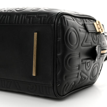 Louis Vuitton Calfskin Embossed Mini Cube Speedy Black 9 of 10