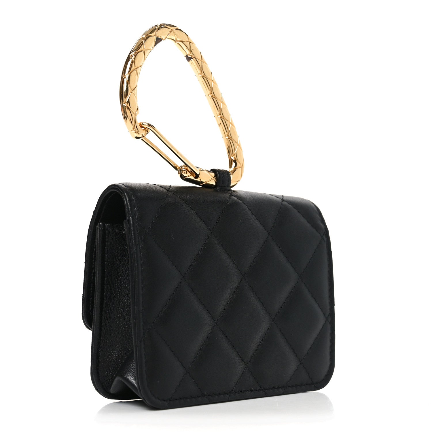 Chanel Lambskin Quilted CC Hook Card Holder Black 2 of 11