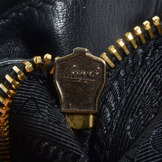 Prada Soft Calf Pleated Hobo Nero Black 9 of 11