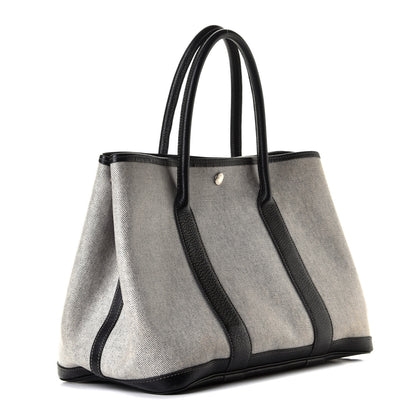 Hermes Buffle Skipper Toile Garden Party 36 MM Tote Black 2 of 4