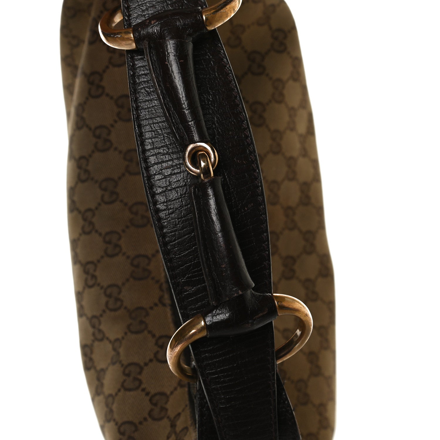 Gucci Monogram Medium Horsebit Chain Hobo Dark Brown 25 of 28