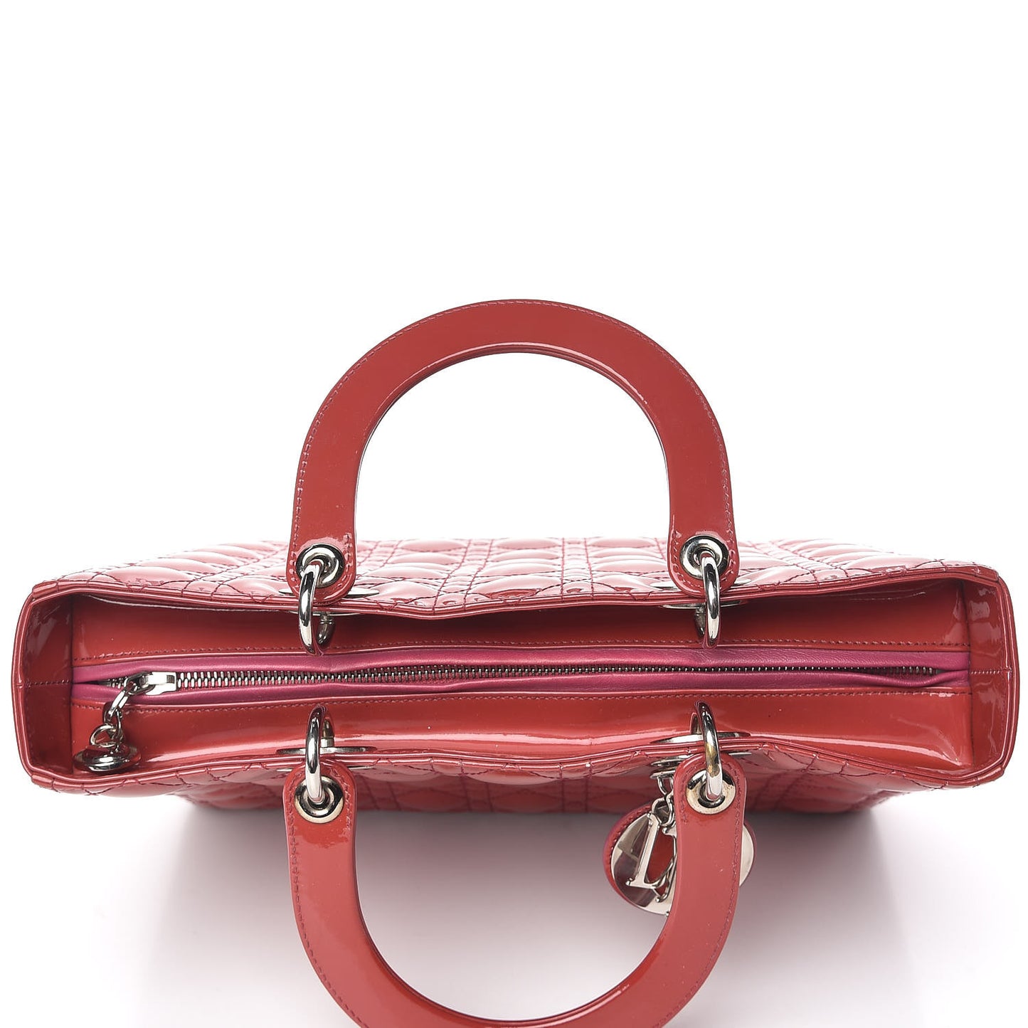 Patent Cannage Large Lady Dior Pink
