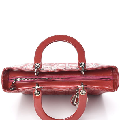 Christian Dior Patent Cannage Large Lady Dior Pink 28 of 30