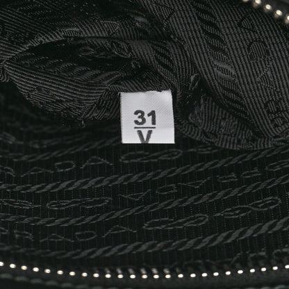 Prada Spazzolato Large Re-Edition 1995 Double Handle Handbag Black 9 of 14