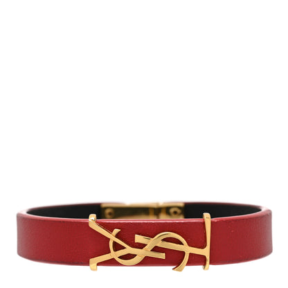 Saint Laurent Lambskin Opyum Bracelet M Rouge Eros 1 of 6