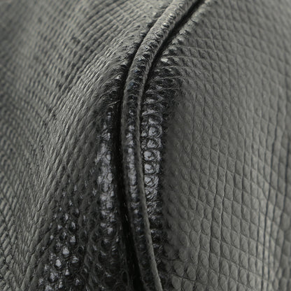 Gucci Calfskin Lizard Embossed Boat Pochette Black 15 of 15