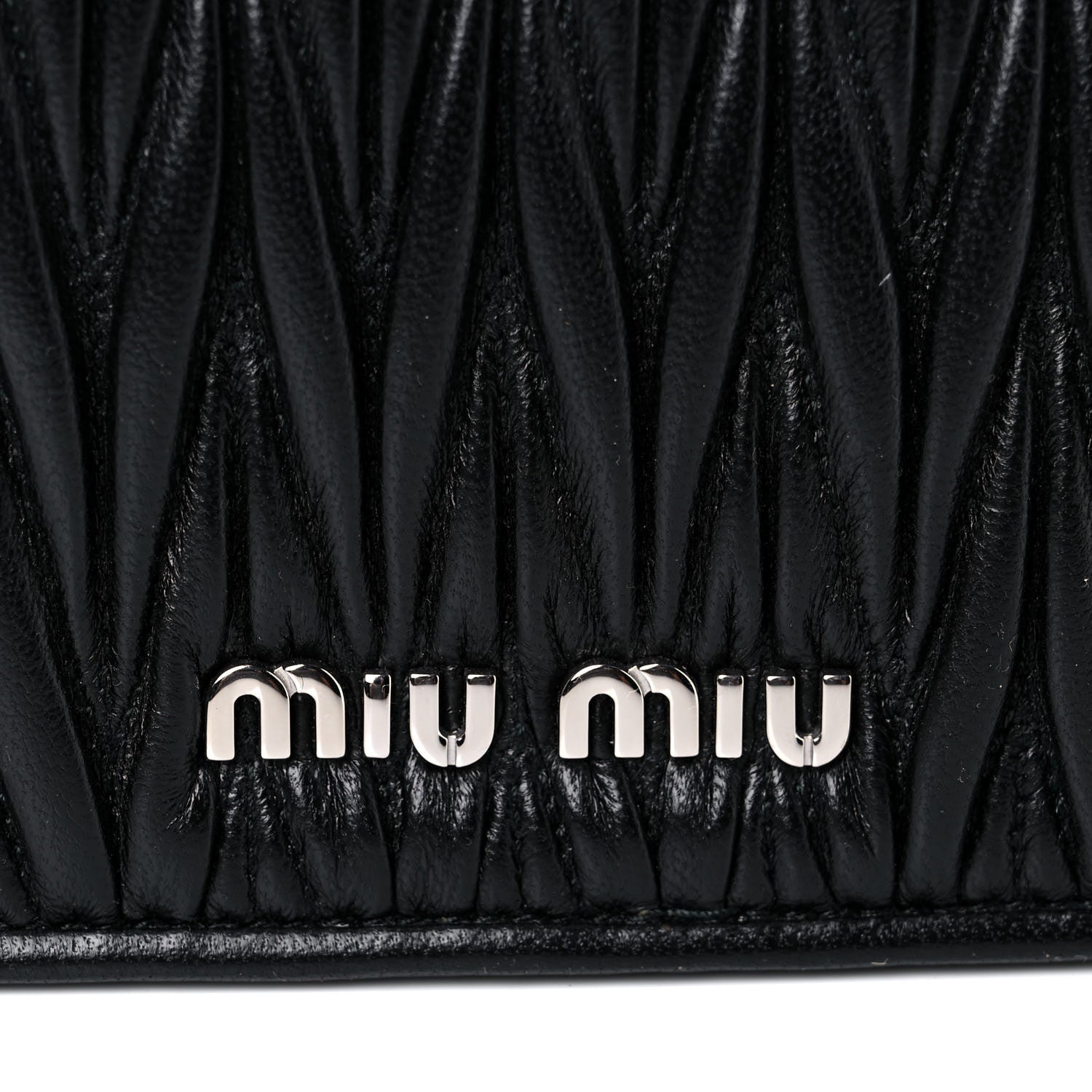 Miu Miu Nappa Matelasse Top Handle Chain Crossbody Black 9 of 10